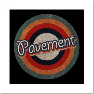 Retro Color Typography Faded Style Pavement Posters and Art